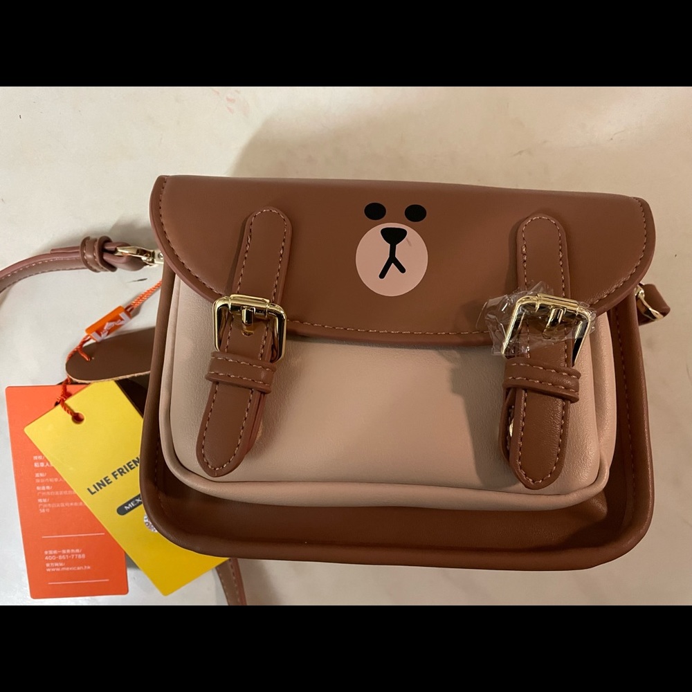 Linefriends crossbody bag PU leather